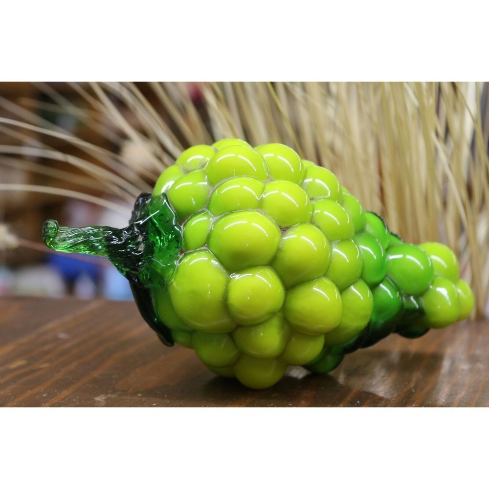 Vintage Handblown Glass Green Grapes